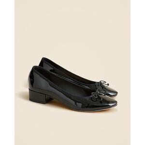 J. Crew Teagan Classic Ballet Pumps in Patent Leather Black Size 7.5 NWOB